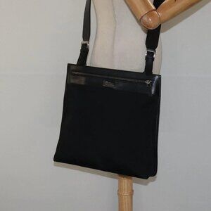 GUCCI Shoulder Bag Nylon Black Silver